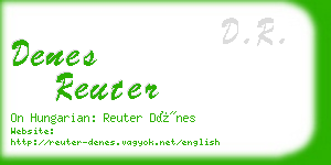 denes reuter business card